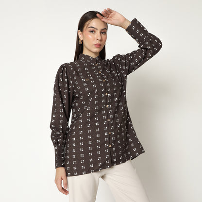 Chanté - Mila Shirt in Dark Choco