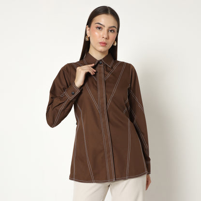 Chanté - Margo Shirt in Dark Choco