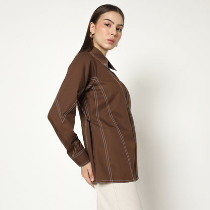 Chanté - Margo Shirt in Dark Choco