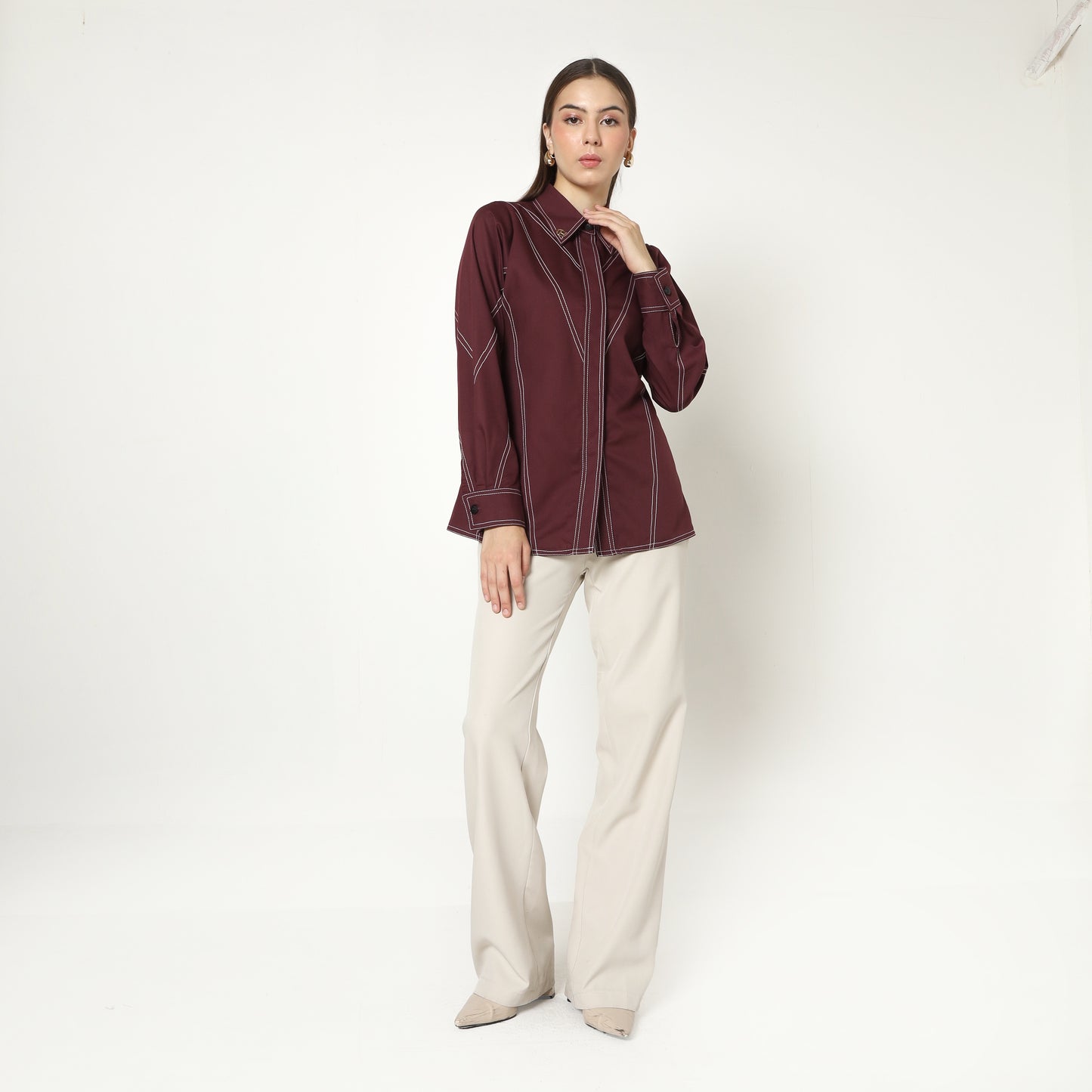 Chanté - Margo Shirt in Mahogany