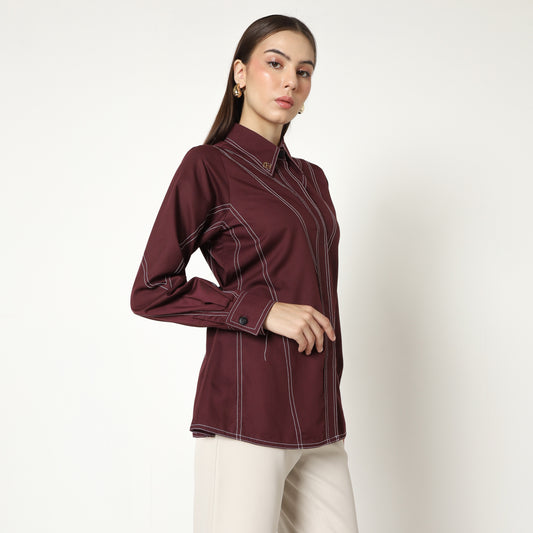 Chanté - Margo Shirt in Mahogany