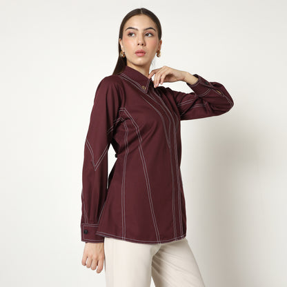 Chanté - Margo Shirt in Mahogany