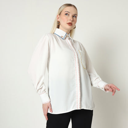 Chanté - Valerie Shirt in Broken White