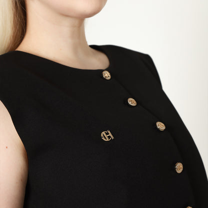 Chanté - Olive Vest in Black