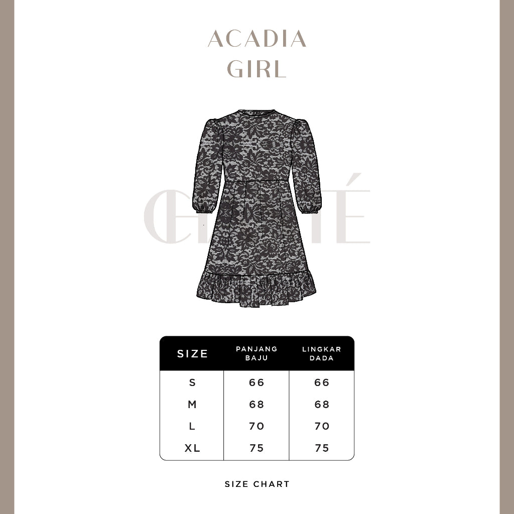 Acadia Girl Dress - Black