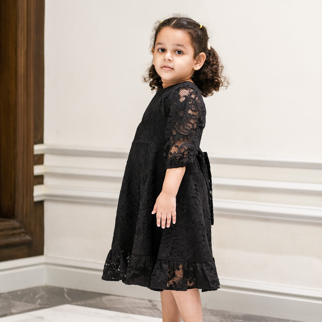 Acadia Girl Dress - Black