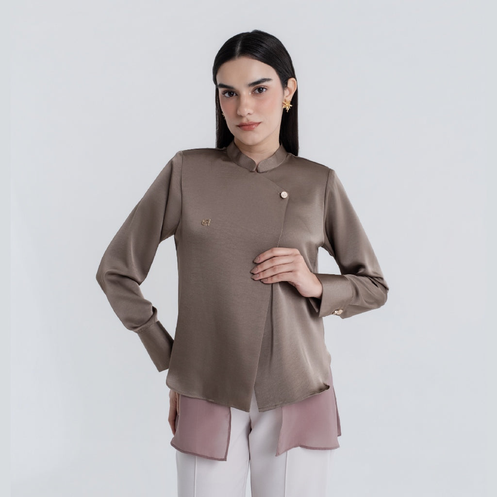 Chanté - Pelina Blouse in Ash Brown (Women Blouse)
