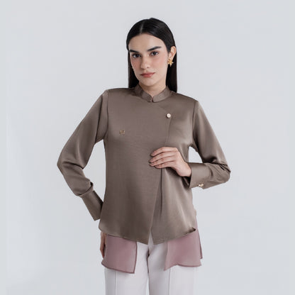 Chanté - Pelina Blouse in Ash Brown (Women Blouse)