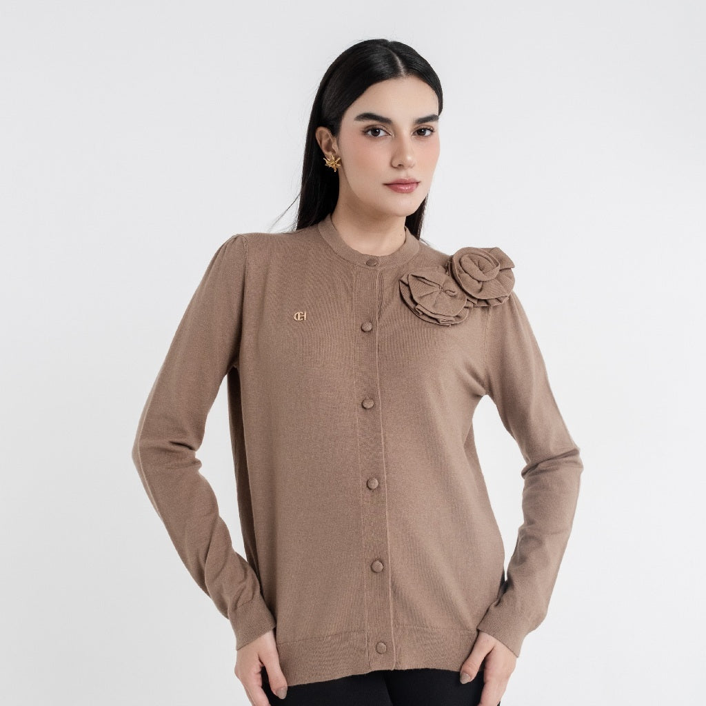 Chanté - Quella Cardigan in Khaki (Women Outer)