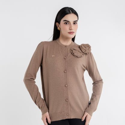 Chanté - Quella Cardigan in Khaki (Women Outer)