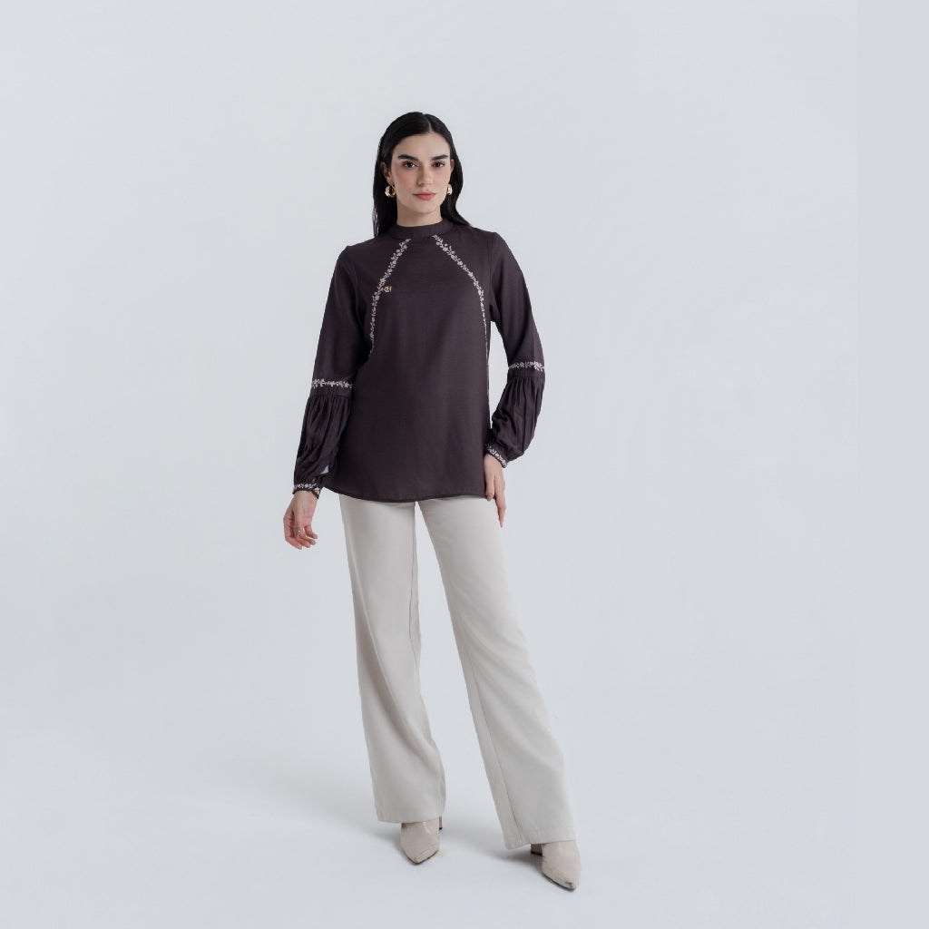 Chanté - Polina Blouse in Cocoa (Women Blouse)