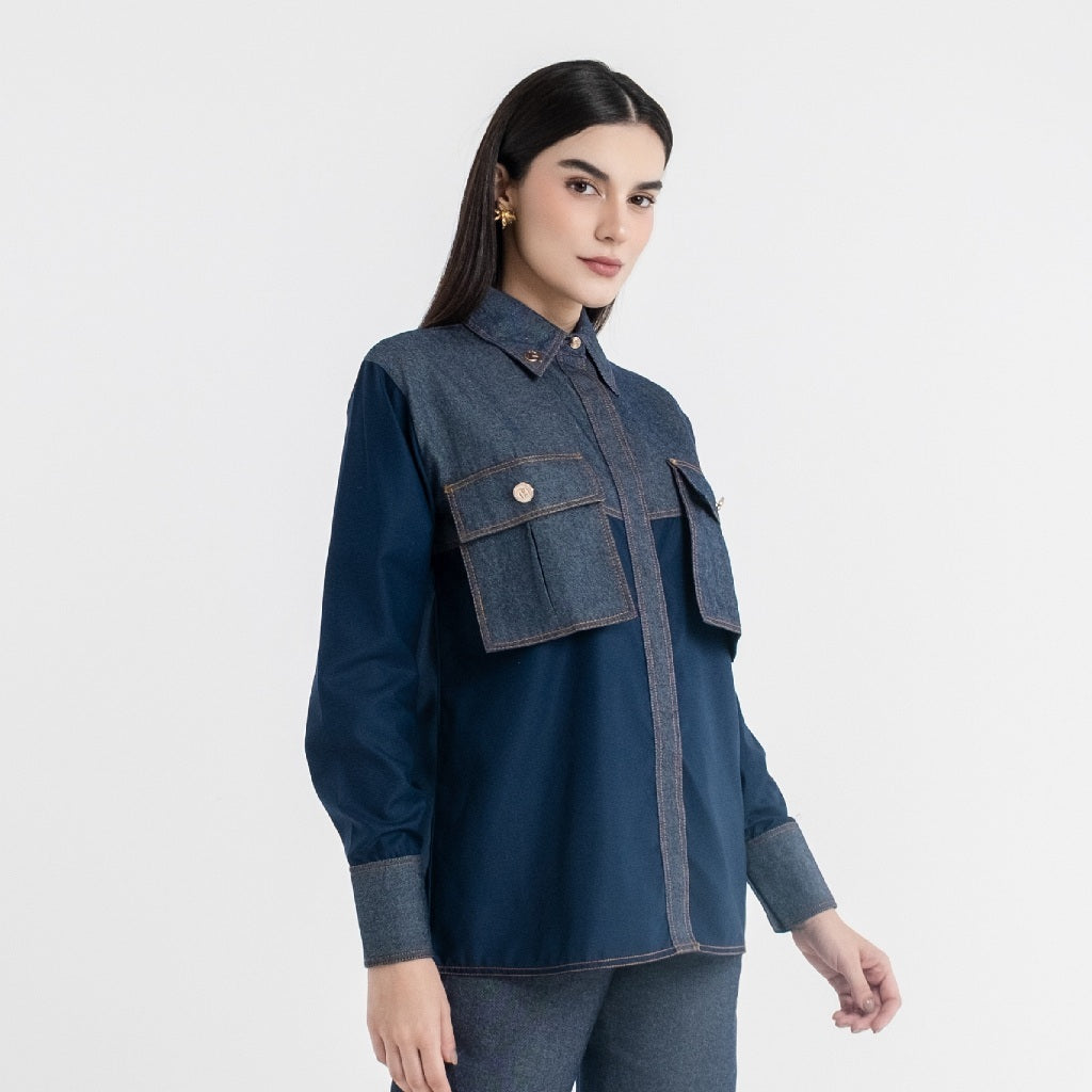 Chanté - Quinna Shirt in Navy Blue