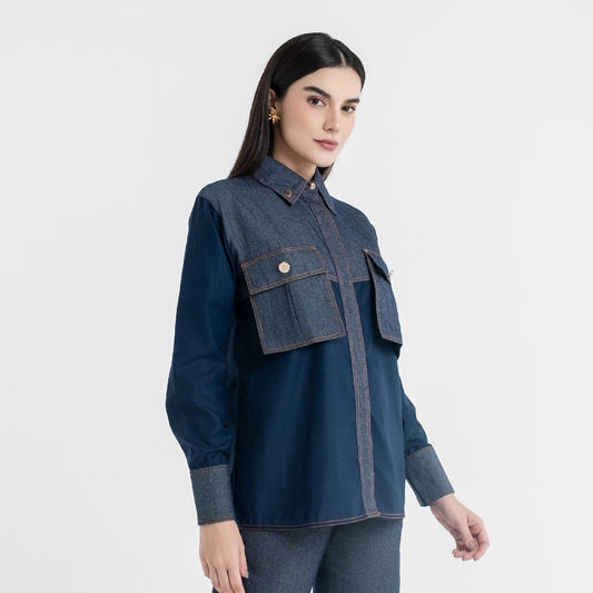 Chanté - Quinna Shirt in Navy Blue
