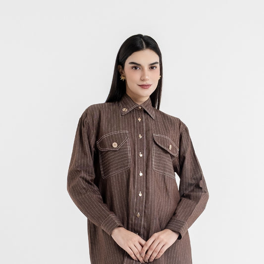 Chanté - Quilla Shirt in Dark Choco