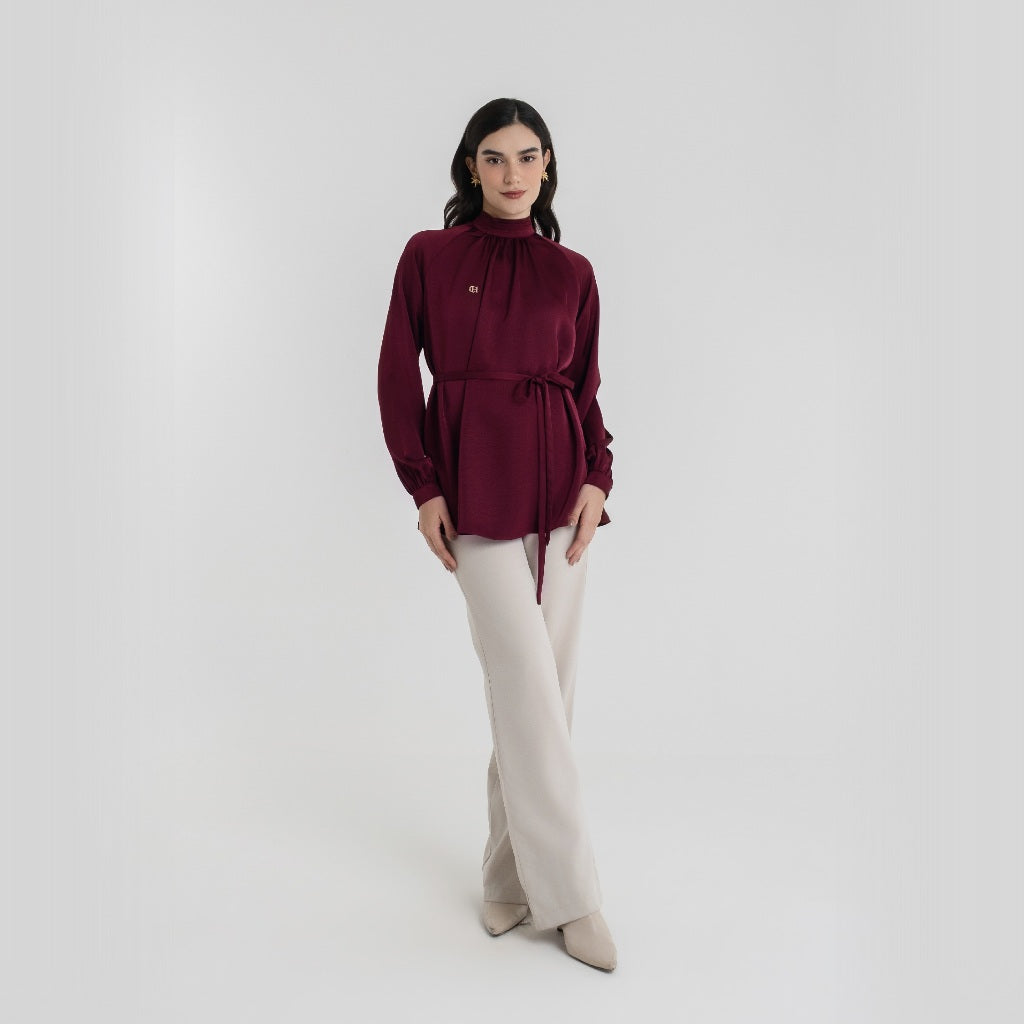 Chanté - Riona Blouse in Burgundy (Women Blouse)