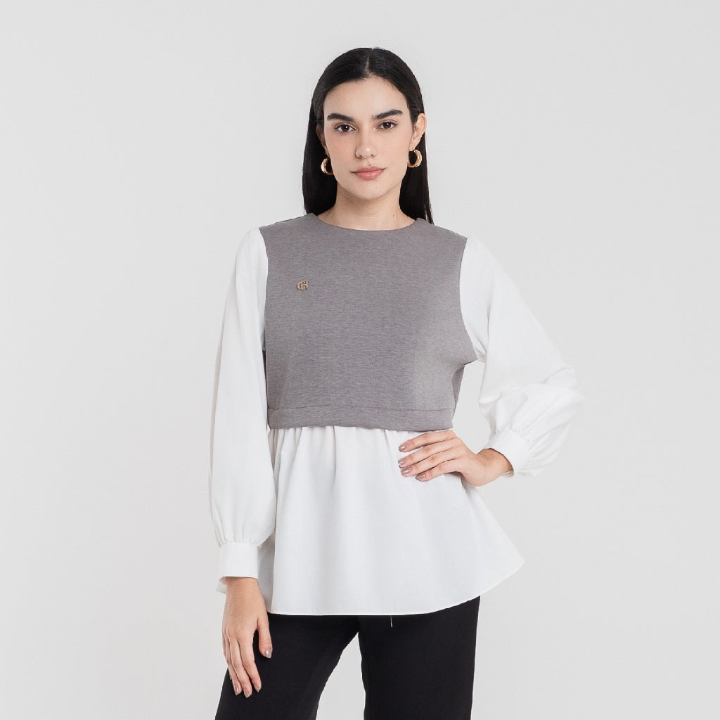 Chanté - Samara Blouse in Grey (Women Blouse)