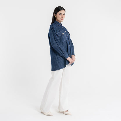 Chanté - Quilla Shirt in Dark Denim (Women Shirt)
