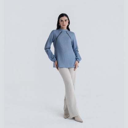 Chanté - Polina Blouse in Stone Blue