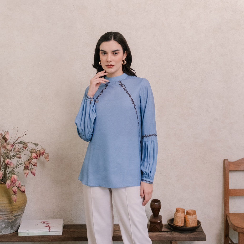 Chanté - Polina Blouse in Stone Blue