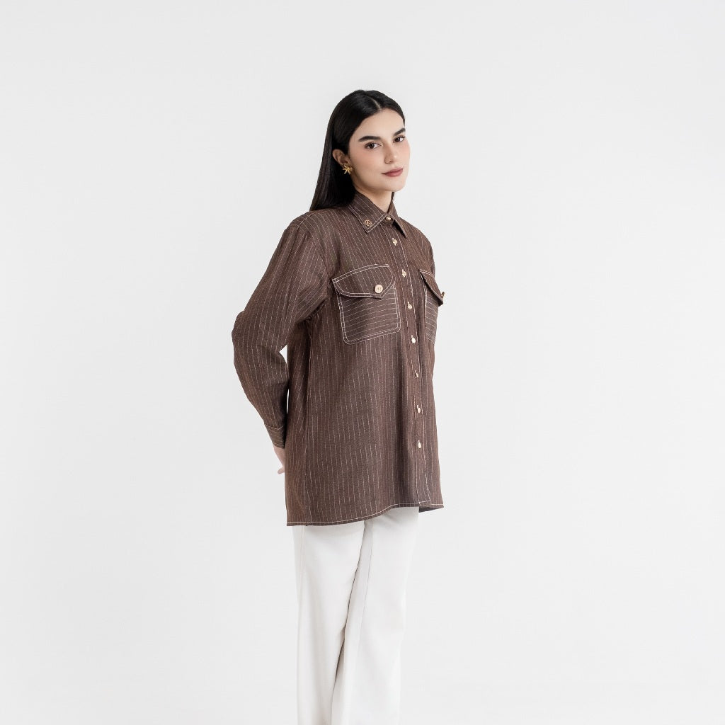 Chanté - Quilla Shirt in Dark Choco