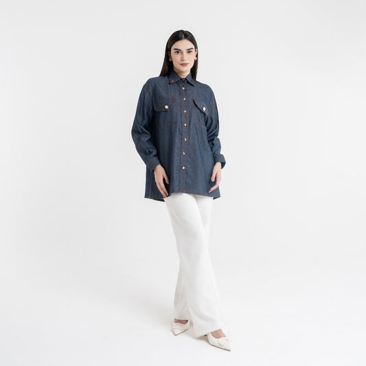 Chanté - Quilla Shirt in Denim (Women Shirt)