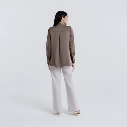 Chanté - Pelina Blouse in Ash Brown (Women Blouse)