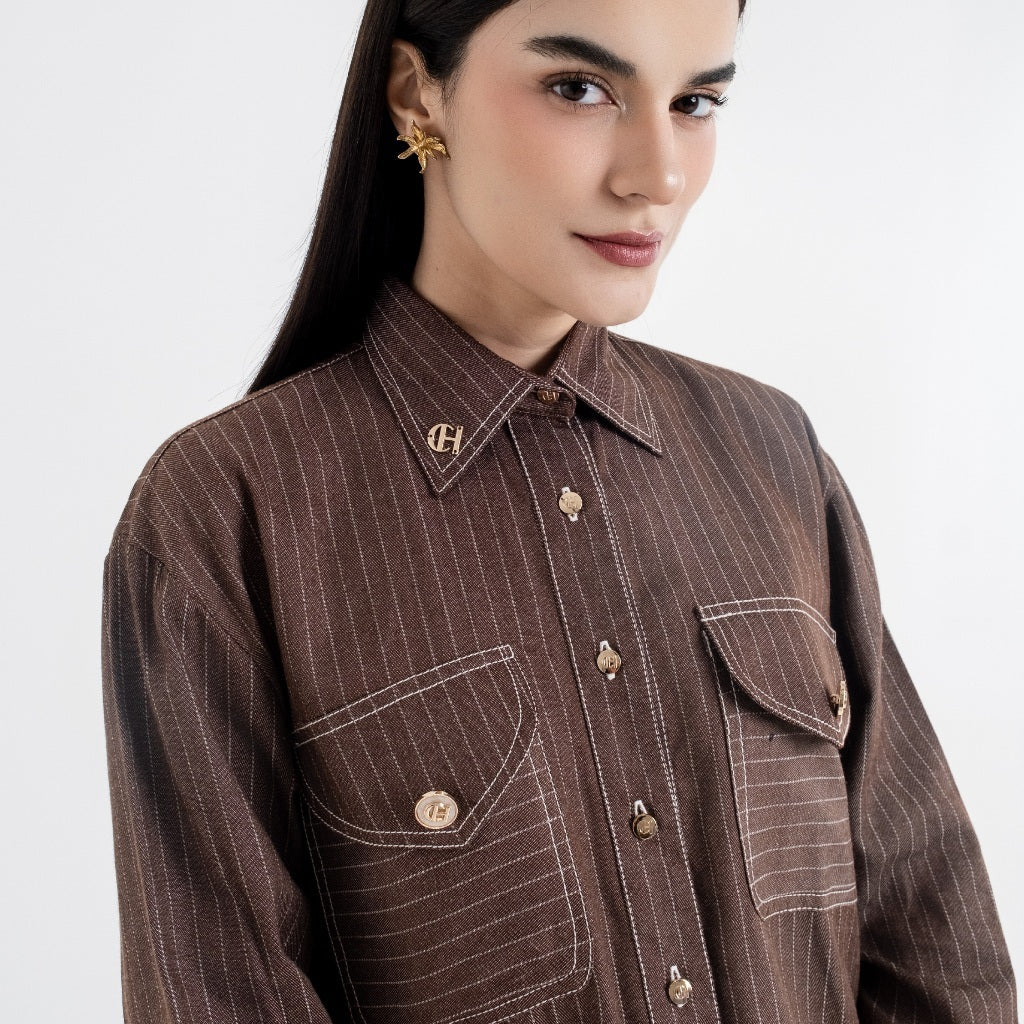 Chanté - Quilla Shirt in Dark Choco