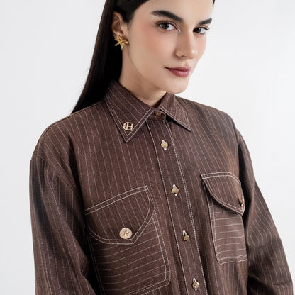 Chanté - Quilla Shirt in Dark Choco