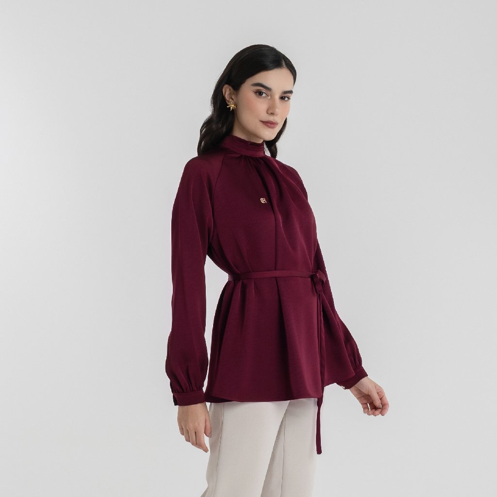 Chanté - Riona Blouse in Burgundy (Women Blouse)