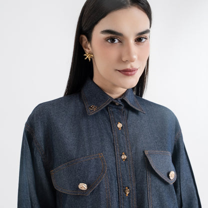 Chanté - Quilla Shirt in Denim (Women Shirt)