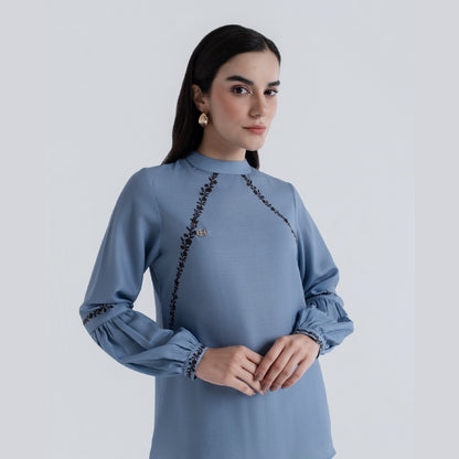 Chanté - Polina Blouse in Stone Blue