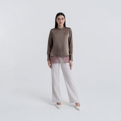 Chanté - Pelina Blouse in Ash Brown (Women Blouse)