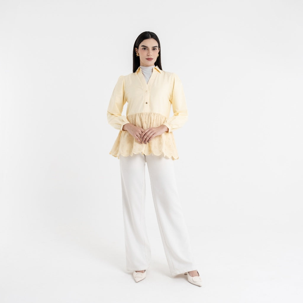 Chanté - Quanina Blouse in Butter Yellow (Women Blouse)
