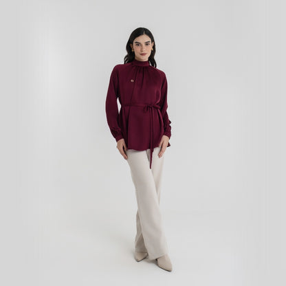 Chanté - Riona Blouse in Burgundy (Women Blouse)