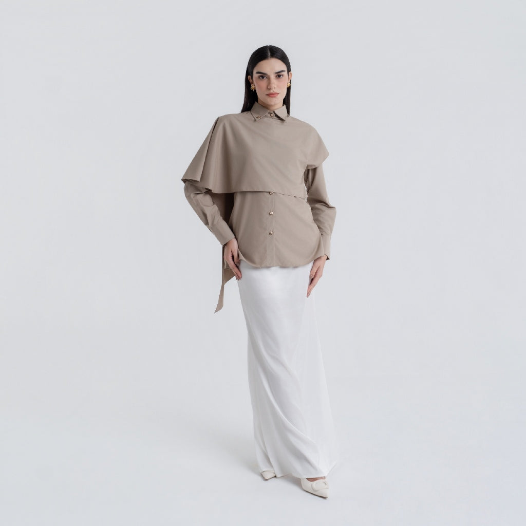 Chanté - Patrice Shirt in Taupe (Women Shirt)