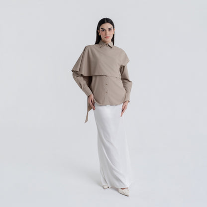 Chanté - Patrice Shirt in Taupe (Women Shirt)