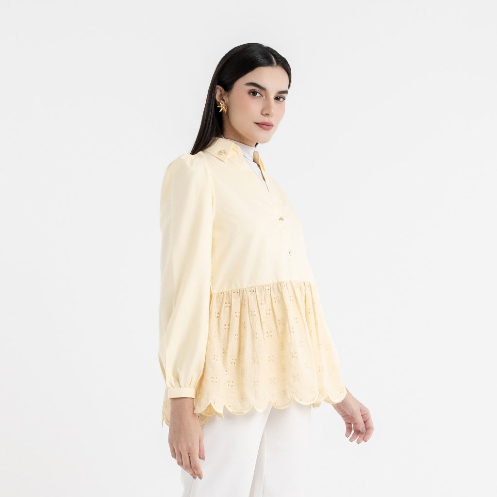 Chanté - Quanina Blouse in Butter Yellow (Women Blouse)