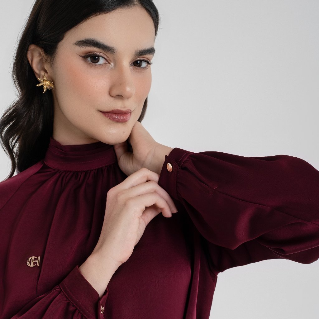 Chanté - Riona Blouse in Burgundy (Women Blouse)