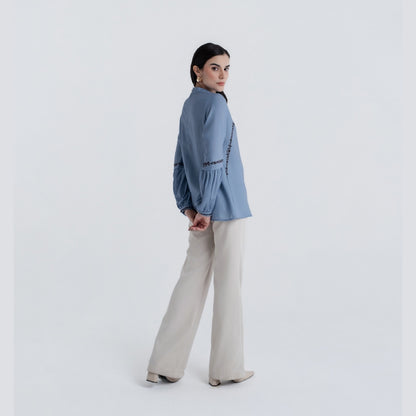 Chanté - Polina Blouse in Stone Blue
