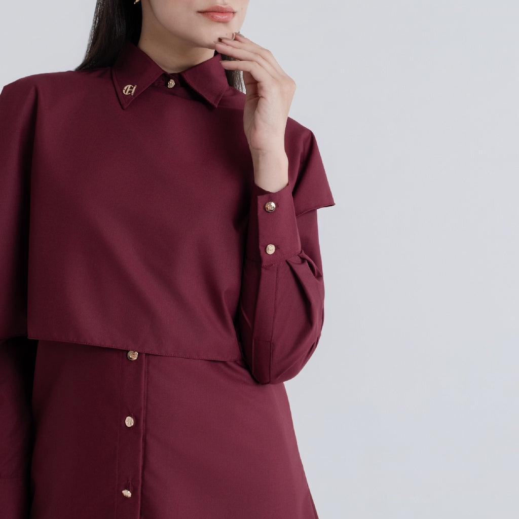 Chanté - Patrice Shirt in Wine (Women Shirt)
