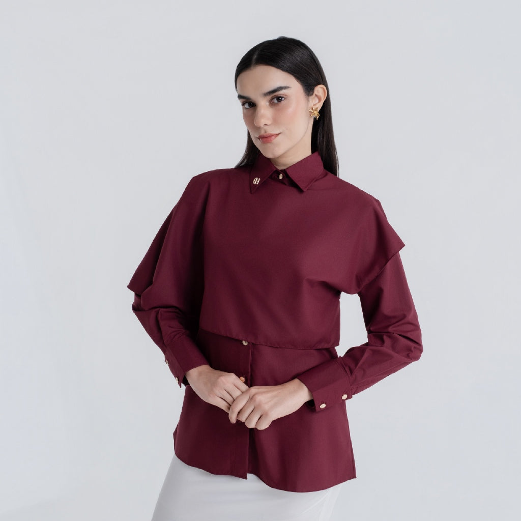 Chanté - Patrice Shirt in Wine (Women Shirt)