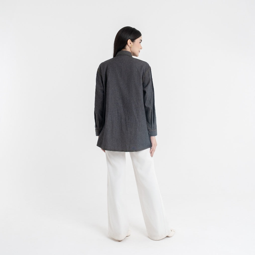 Chanté - Quilla Shirt in Black Denim
