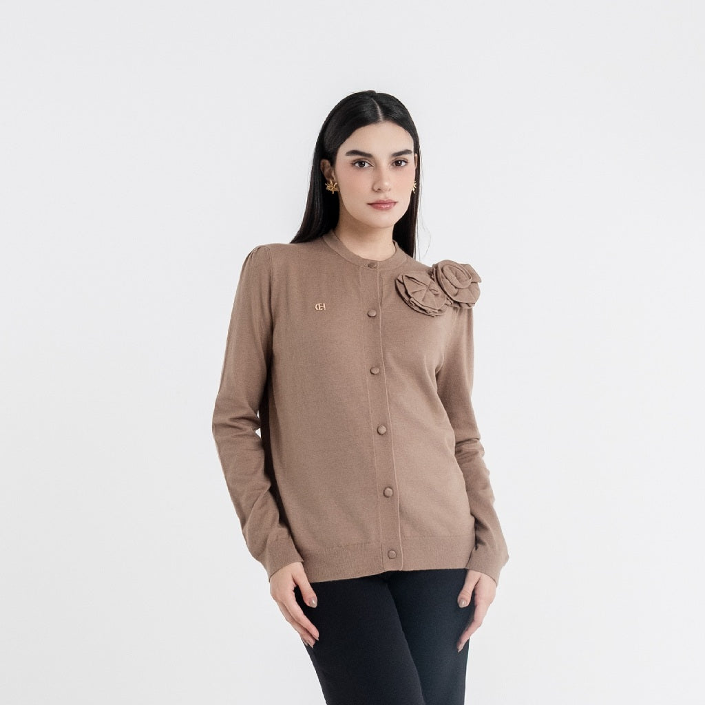 Chanté - Quella Cardigan in Khaki (Women Outer)