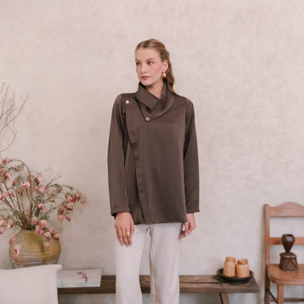 POS - Chanté - Penelope Blouse in Espresso (Women Blouse)