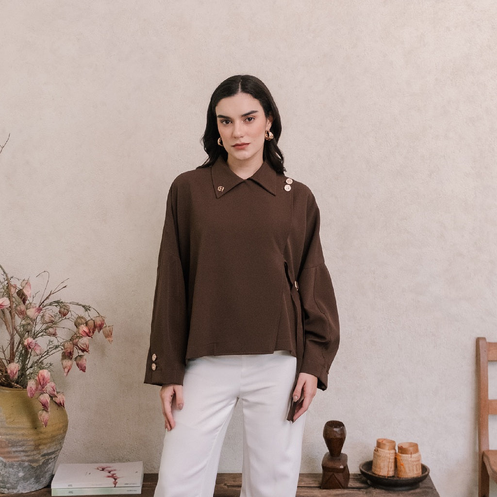 Chanté - Palais Blouse - Espresso (Women Blouse)