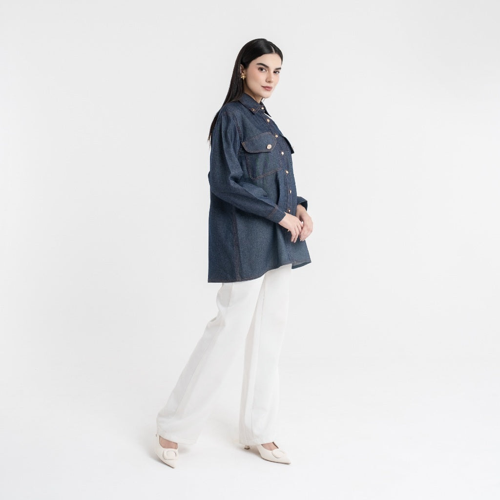 Chanté - Quilla Shirt in Denim (Women Shirt)