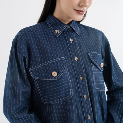 Chanté - Quilla Shirt in Dark Denim (Women Shirt)