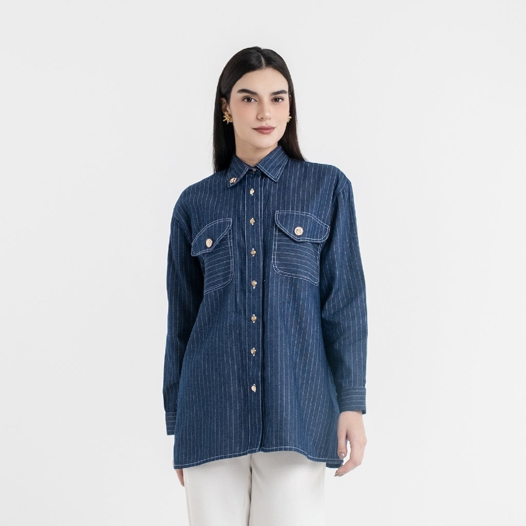 Chanté - Quilla Shirt in Dark Denim (Women Shirt)