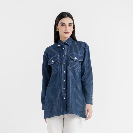 Chanté - Quilla Shirt in Dark Denim (Women Shirt)