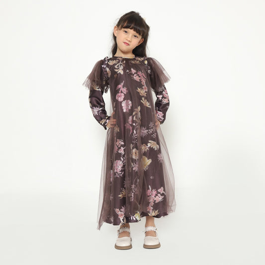 Chanté - Shaza Girl Dress in Mahogany